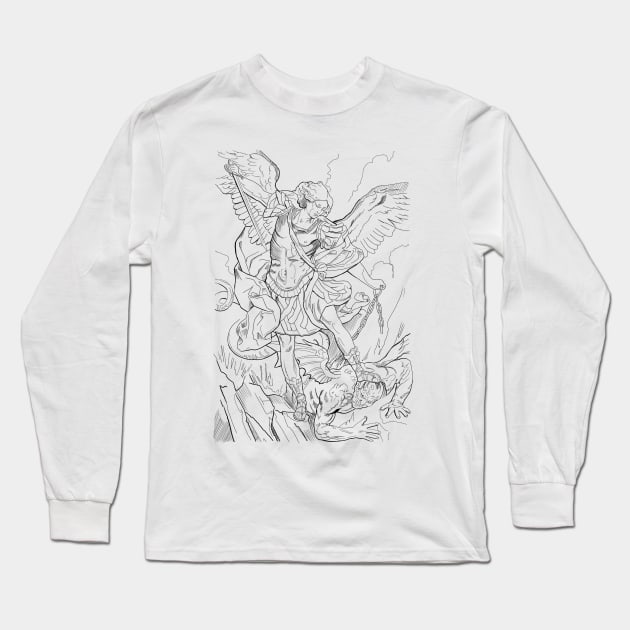 Angel & demon Long Sleeve T-Shirt by Lazrartist
